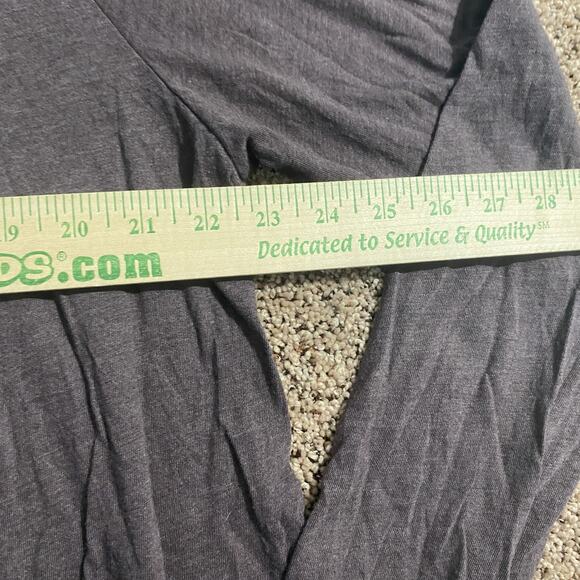 Chalet Tunic Top Womens Large Purple Button Front Long Sleeve Drawstring Hem USA - Picture 7 of 8